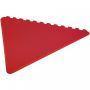 Frosty triangular recycled plastic ice scraper RED