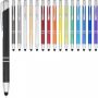 Moneta anodized aluminium click stylus ballpoint pen (blue ink) Yellow