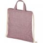 Pheebs 210 g/m² recycled drawstring bag 6L Heather maroon
