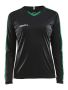 Progress Jersey Contrast LS W Black/Team Green
