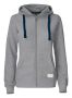 Twisp Hood Full Zip Women Grey Melange