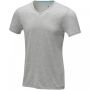 Kawartha short sleeve men's organic V-neck t-shirt Grey melange