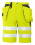 6503 SHORTS EN ISO 20471 CLASS 2/1 Yellow/Black