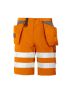 6503 SHORTS EN ISO 20471 CLASS 2/1 Orange/Grey
