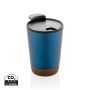 Cork coffee tumbler blue