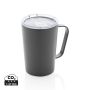 RCS Recycled stainless steel modern vacuum mug with lid Grey