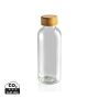 RCS RPET bottle with bamboo lid Transparent