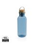 RCS RPET bottle with bamboo lid and handle Blue