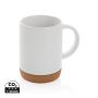 Ceramic mug with cork base 280ml White