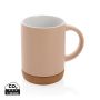 Ceramic mug with cork base 280ml Brown