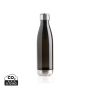 Leakproof water bottle with stainless steel lid Black