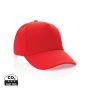 Impact 5panel 280gr Recycled cotton cap with AWARE™ tracer Red