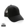 Impact AWARE™ Brushed rcotton 5 panel trucker cap 190gr Black