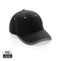 Impact AWARE™ Brushed rcotton 6 panel contrast cap 280gr Black
