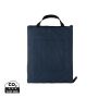 Impact Aware™ RPET foldable quilted picnic blanket Navy Blue