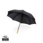 27" Impact AWARE™ RPET 190T auto open bamboo umbrella Black