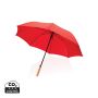 27" Impact AWARE™ RPET 190T auto open bamboo umbrella red