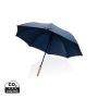 27" Impact AWARE™ RPET 190T auto open bamboo umbrella Navy Blue