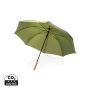 27" Impact AWARE™ RPET 190T auto open bamboo umbrella Green