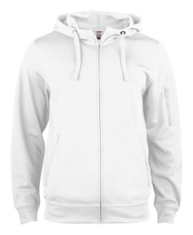 Basic Active Hoody Full Zip White