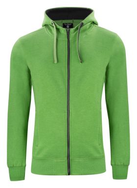 Classic Hoody Full Zip Green Melange