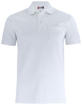 Basic Polo Pocket White