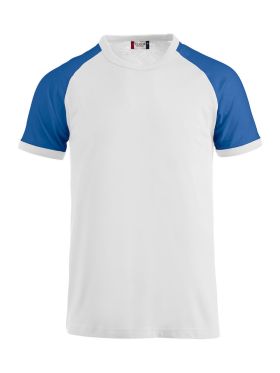 Raglan-T White/Royal Blue