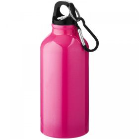 Oregon 400 ml aluminium water bottle with carabiner Pink