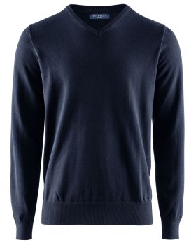 Brockton Cotton V-Neck Navy Blue