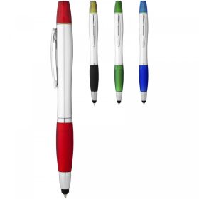Nash stylus ballpoint pen and highlighter (black ink) Silver
