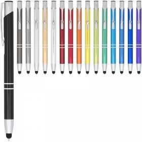 Moneta anodized aluminium click stylus ballpoint pen (blue ink) Lime
