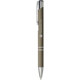 Moneta soft touch ballpoint pen (black ink) Grey