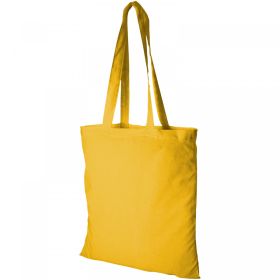 Madras 140 g/m² cotton tote bag 7L Yellow