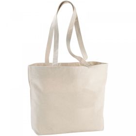 Ningbo 320 g/m² zippered cotton tote bag 15L Beige