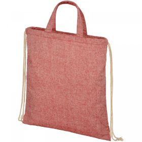 Pheebs 210 g/m² recycled drawstring bag 6L Heather red
