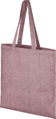 Pheebs 210 g/m² recycled tote bag 7L Heather maroon