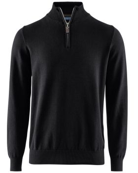 Brockton Cotton Halfzip Black