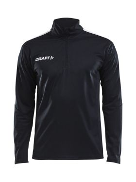 Progress Halfzip LS Tee M Black/White