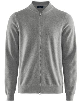 Brockton Cotton Full Zip Grey