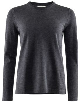 W's Wilton Merino Crew Neck Dark grey