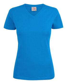 Heavy V-neck 
T-Shirt Women Blue
