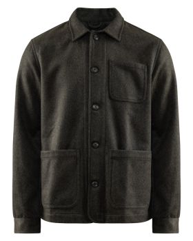 Giotto Wool Overshirt Dark green