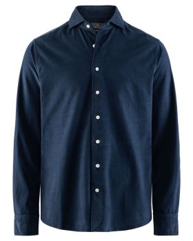 Pablo Cord Tailored Shirt Navy Blue