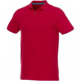 Beryl short sleeve men's organic recycled polo Red