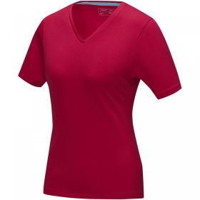 Kawartha short sleeve women's organic V-neck t-shirt Red