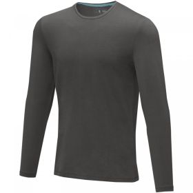 Ponoka long sleeve men's organic t-shirt Grey