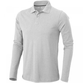 Oakville long sleeve men's polo Grey