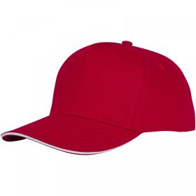 Ceto 5 panel sandwich cap Red