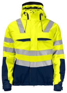 6414 PADDED JACKET EN ISO 20471 CLASS 3/2 Yellow/Navy