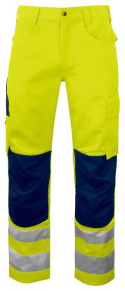 6532 WAISTPANTS EN ISO 20471 CLASS 2 Yellow/Navy